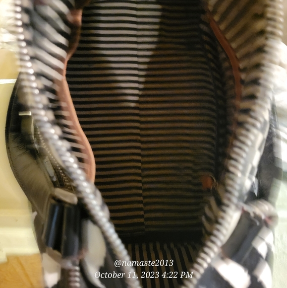 L.A.M.B. by Gwen Stefani Bristol Dartboard Satchel Luxury Designer Bag #582 - Picture 7 of 16